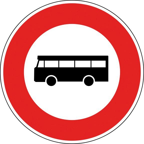 Panneau Accès interdit aux véhicules de transport - B9f