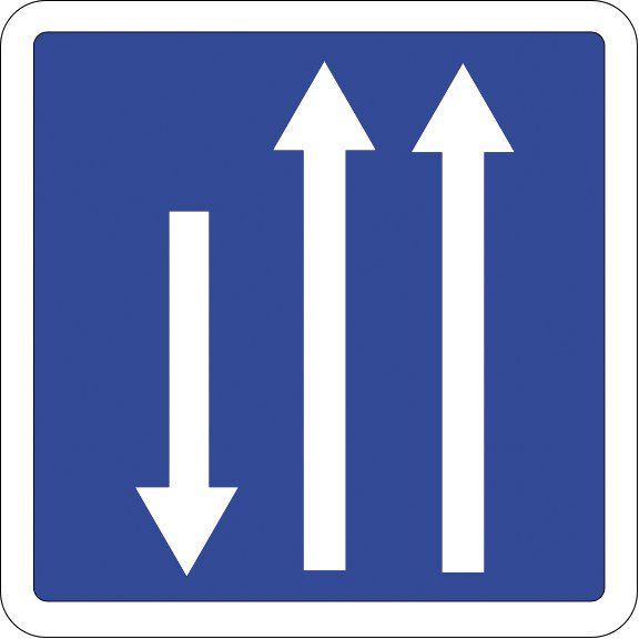 [C29b_1] Panneau Présignalisation d'un créneau de dépassement...- C29b (350 x 350 mm, Classe 1)