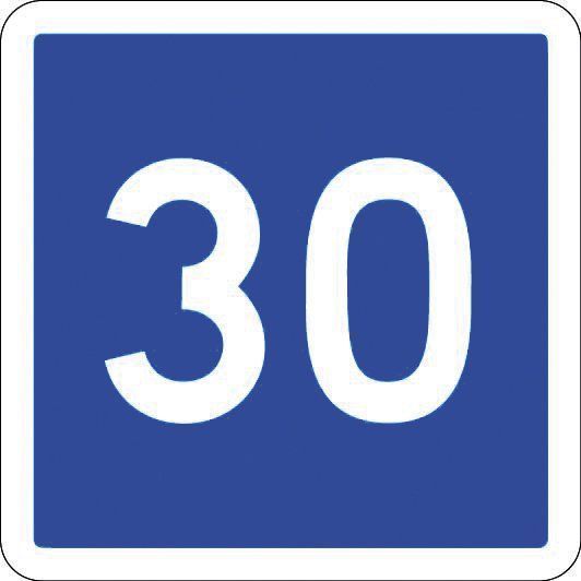 [C4a_1] Panneau Vitesse conseillée - C4a (350 x 350 mm, Classe 1)
