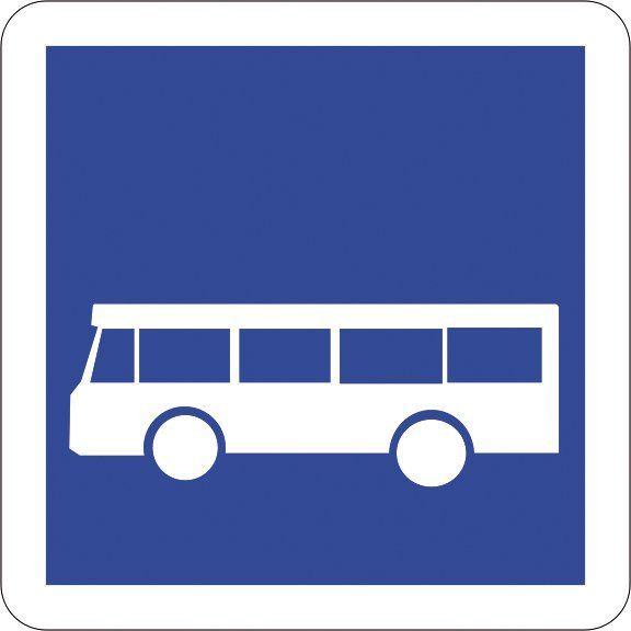 [C6_1] Panneau Arrêt d'autobus - C6 (350 x 350 mm, Classe 1)