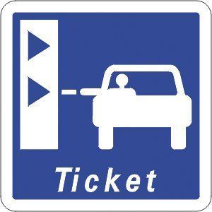 Panneau Borne de retrait de ticket de péage - C62