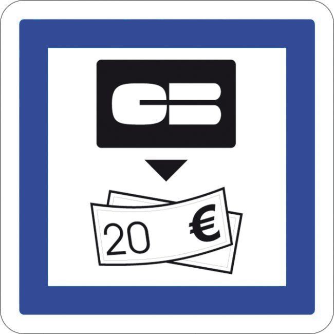 [CE25_1] Panneau Distributeur de billets de banque - CE25 (350 x 350 mm, Classe 1)