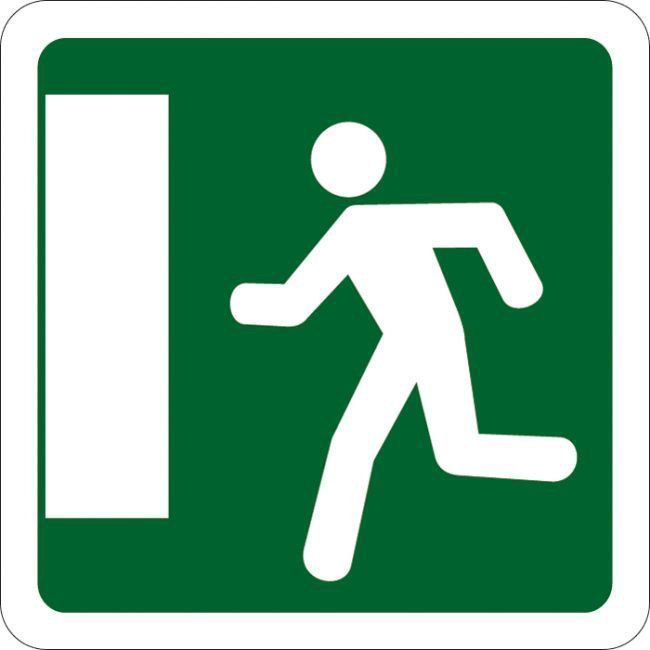 [CE30b_1] Panneau Issue de secours vers la gauche - CE30b (350 x 350 mm, Classe 1)