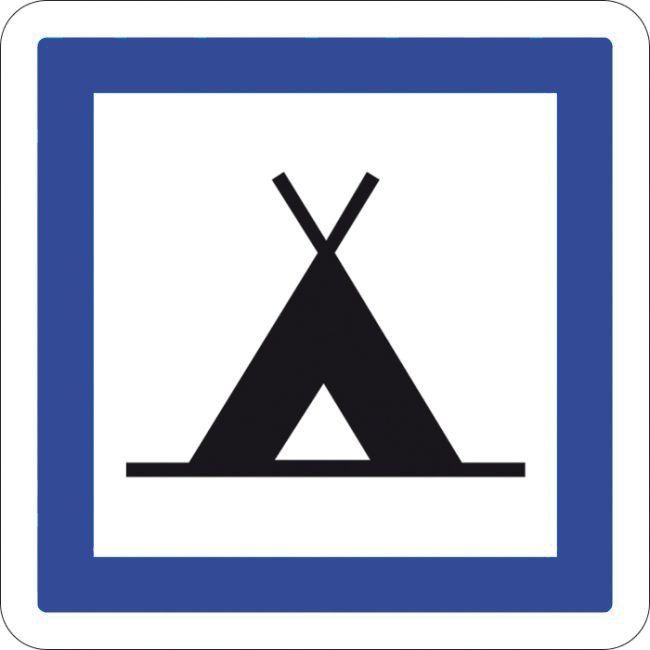 [CE4a_1] Panneau Camping pour tentes - CE4a (350 x 350 mm, Classe 1)