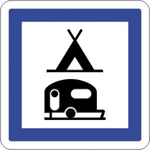 [CE4c_1] Panneau Camping pour tentes & caravane - CE4c (350 x 350 mm, Classe 1)