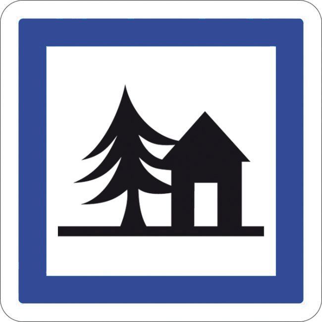 [CE5a_1] panneau Auberge de jeunesse - CE5a (350 x 350 mm, Classe 1)