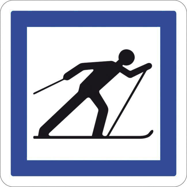 [CE6b_1] Panneau Circuit de ski de fond- CE6b (350 x 350 mm, Classe 1)