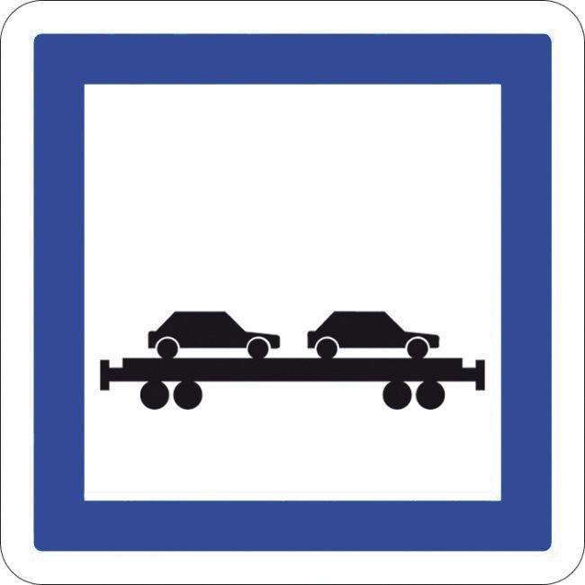 [CE8_1] Panneau Gare auto/train - CE8 (350 x 350 mm, Classe 1)