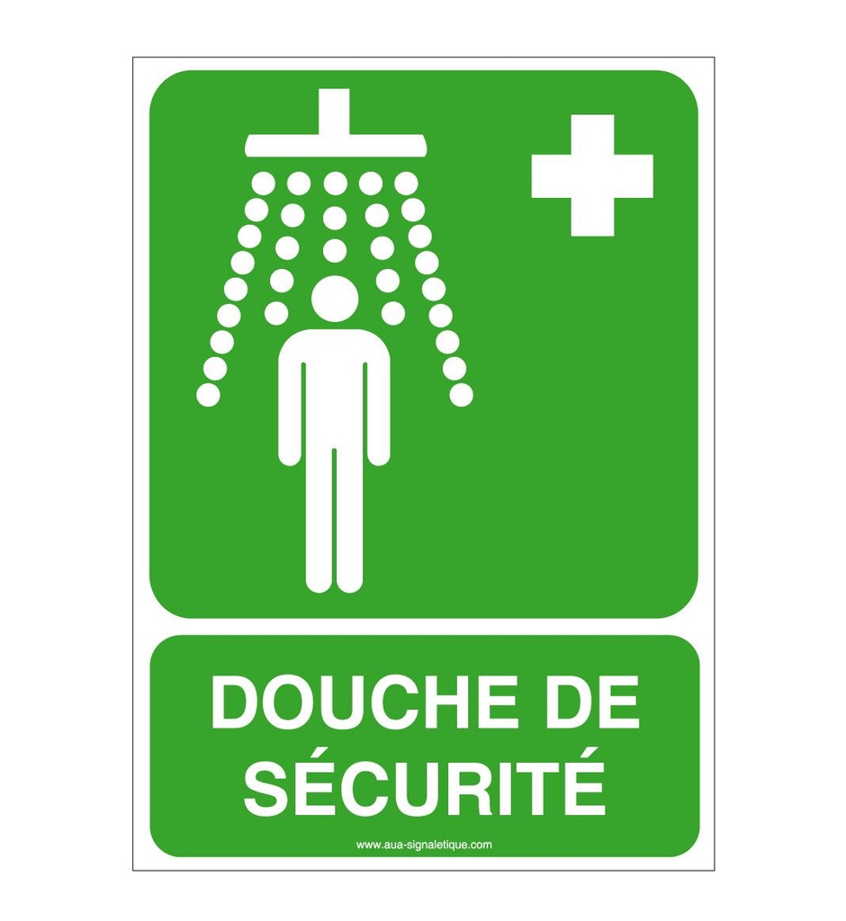 [ISO-E012-AI-v-75] Douche de sécurité E012-AI (75 x 105 mm, Vinyle Autocollant)