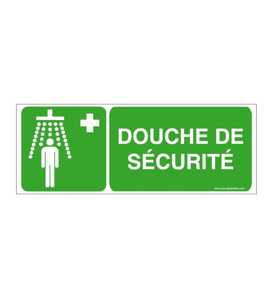 [ISO-E012-B-v-160] Douche de sécurité E012-B horizontal (160 x 60 mm, Vinyle Autocollant)
