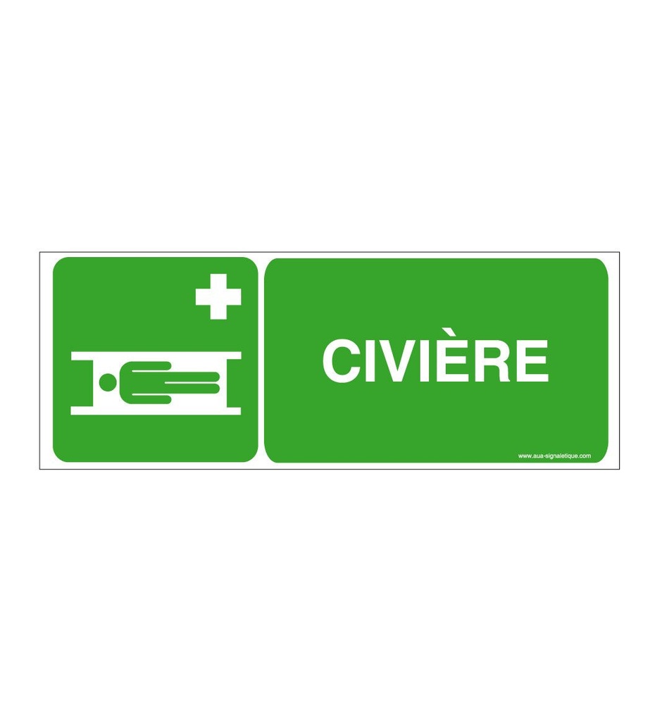 [ISO-E013-B-v-160] Civière E013-B (160 x 60 mm, Vinyle Autocollant)