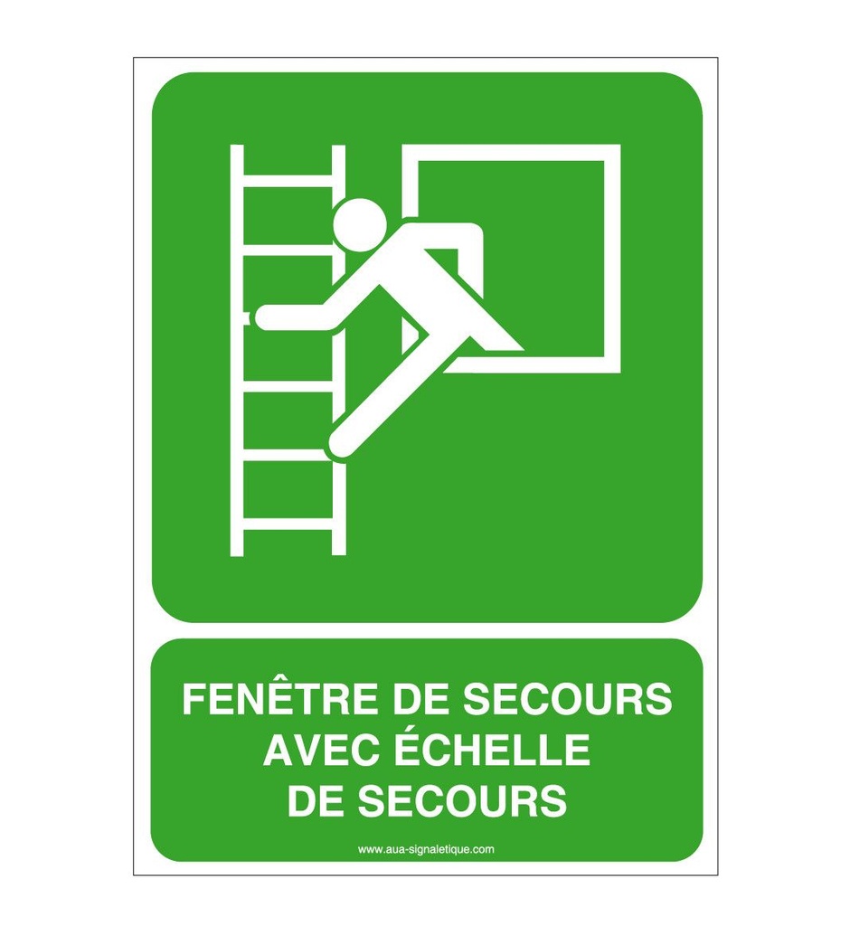 Fenêtre de secours avec échelle de secours E016-AI