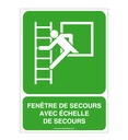 Fenêtre de secours avec échelle de secours E016-AI