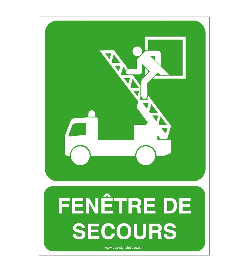 [ISO-E017-AI-v-75] Fenêtre de secours E017-AI (75 x 105 mm, Vinyle Autocollant)