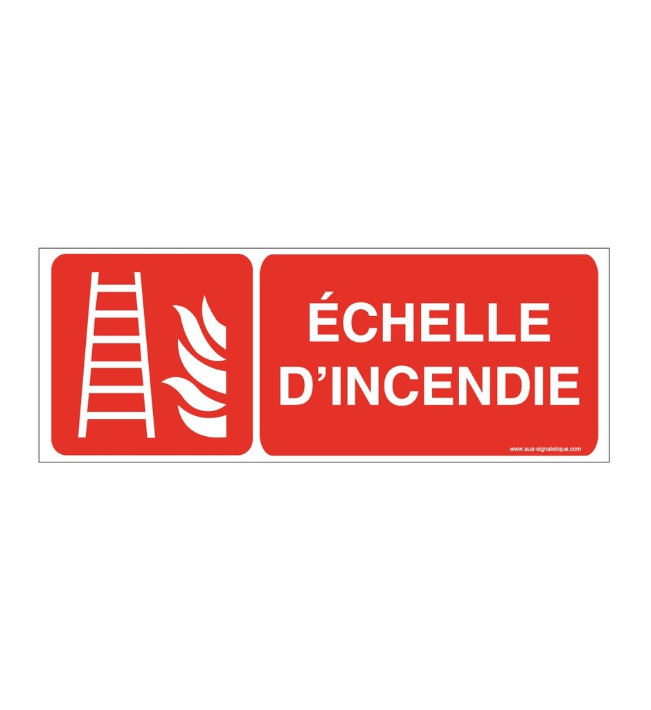[ISO-F003-B-v-160] Echelle d'incendie F003-B (160 x 60 mm, Vinyle Autocollant)