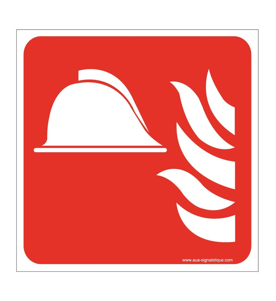[ISO-F004-CA-v-130x130] Ensemble d'équipements de lutte contre l'incendie F004 (130 x 130 mm, Vinyle Autocollant)