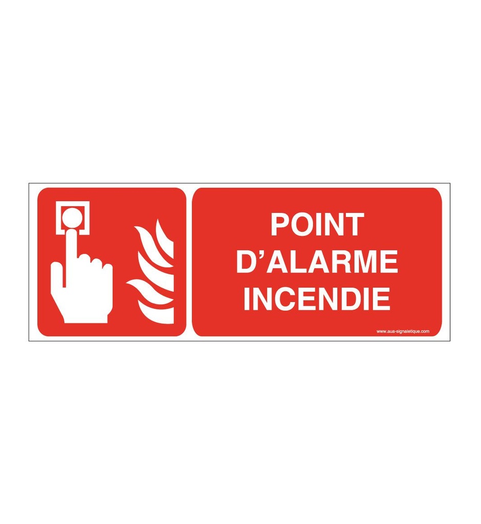 [ISO-F005-B-v-160] Point d'alarme incendie F005-B (160 x 60 mm, Vinyle Autocollant)