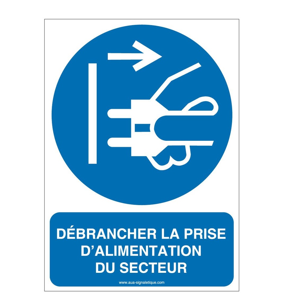 Débrancher la prise d'alimentation du secteur M006-AI
