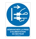 Débrancher la prise d'alimentation du secteur M006-AI