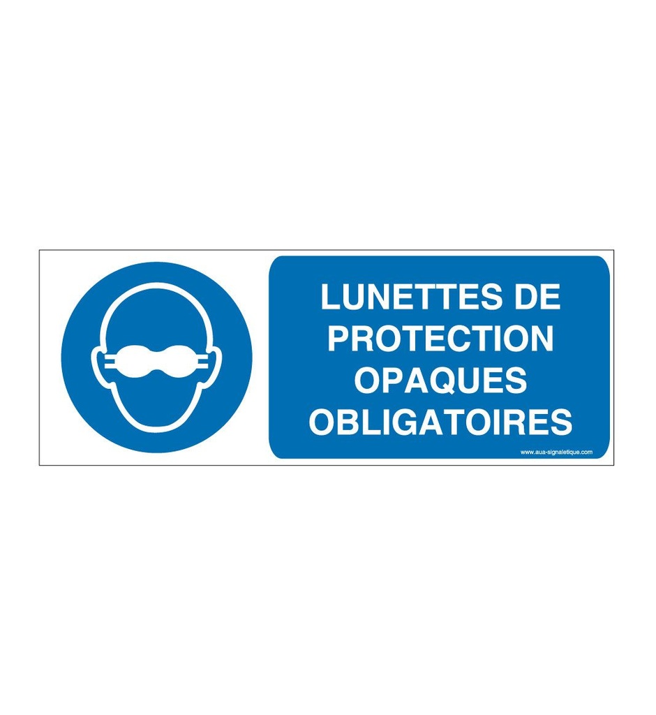Lunettes de protection opaques obligatoires M007-B