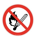Flammes nues interdites, interdiction de fumer P003