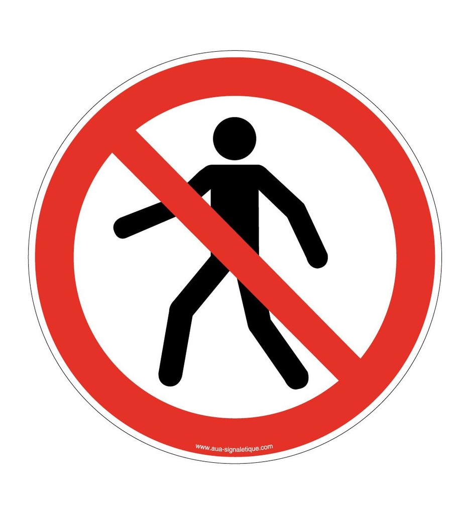 Interdit aux piétons P004