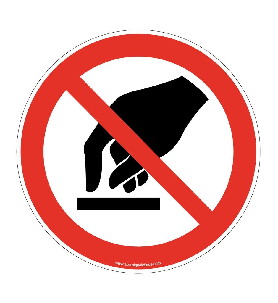 Interdiction de toucher P010