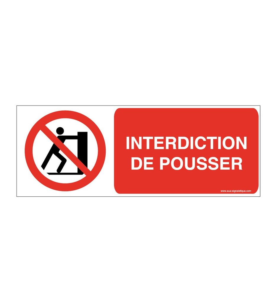 Interdiction de pousser P017-B