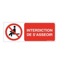 Interdiction de s'asseoir P018-B