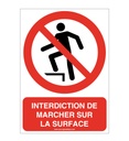 Interdiction de marcher sur la surface P019-AI