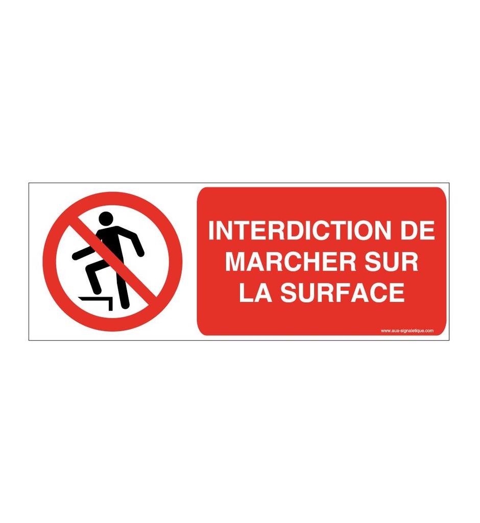 Interdiction de marcher sur la surface P019-B