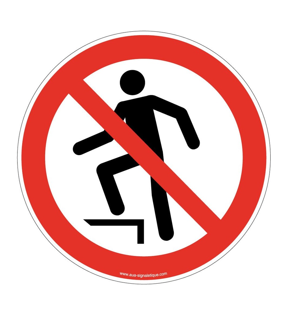 Interdiction de marcher sur la surface P019