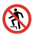 Interdiction de marcher sur la surface P019