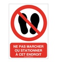 Ne pas marcher ou stationner à cet endroit P024-AI