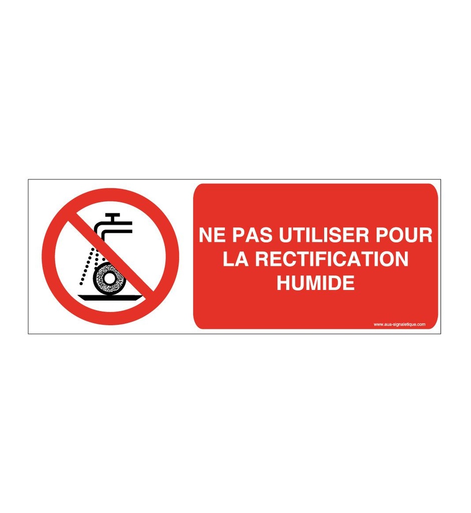 [ISO-P033-B-v-160] Ne pas utiliser pour la rectification humide P033-B (160 x 60 mm, Vinyle Autocollant)