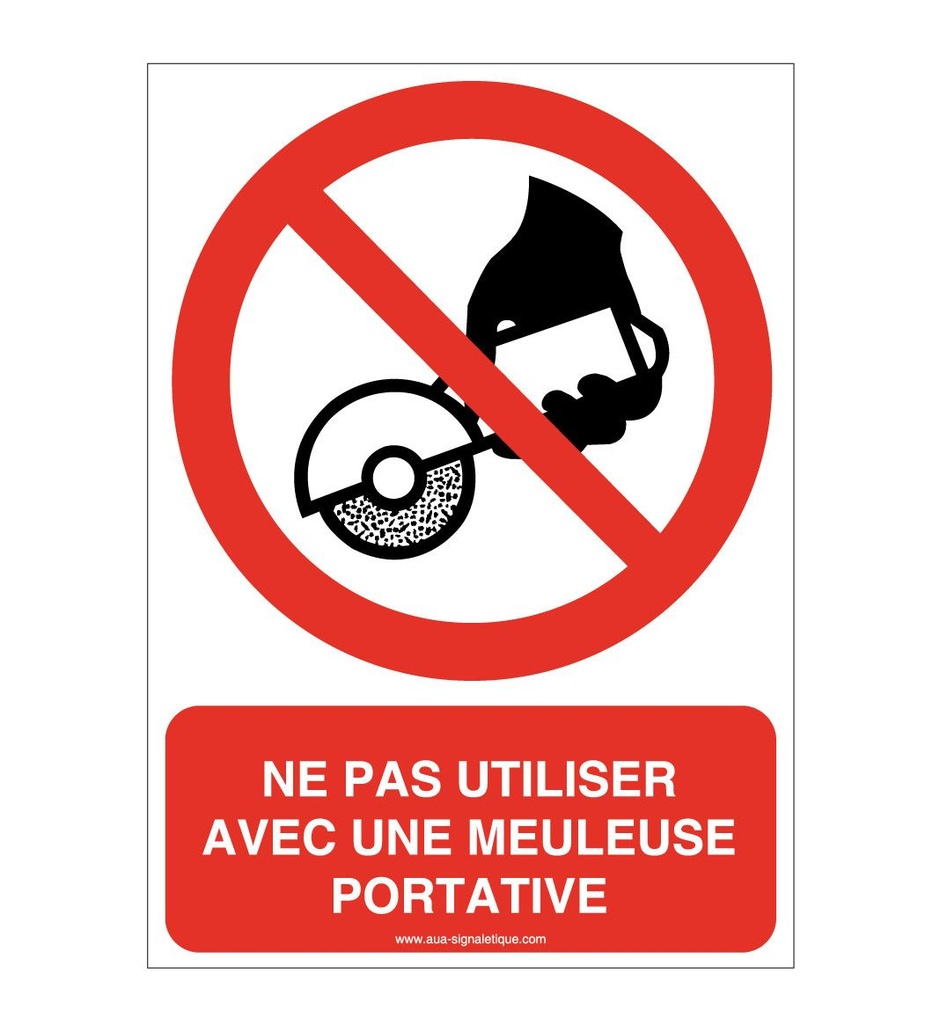 Ne pas utiliser avec une meuleuse portative P034-AI