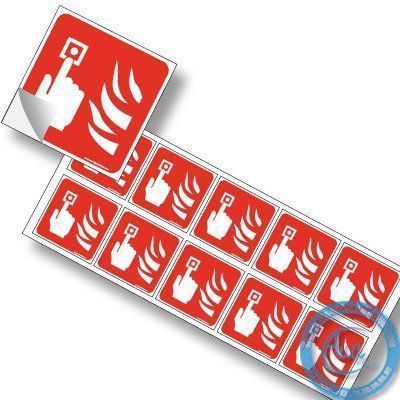 [PIN10] Pictogrammes adhésifs en planches. Pictogrammes Incendie (Planche 10 pictogrammes de 40 x 40 mm)