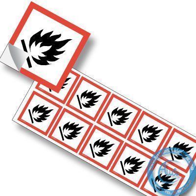 [PSGH10] Pictogrammes adhésifs en planches. Pictogrammes SGH (Planche 10 pictogrammes de 40 x 40 mm)