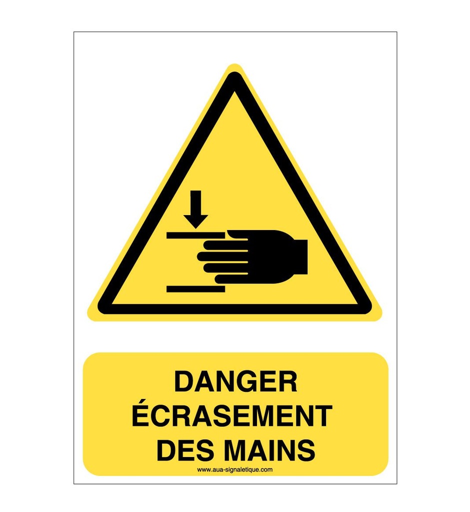 Danger, Ecrasement des mains W024-AI