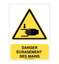 Danger, Ecrasement des mains W024-AI