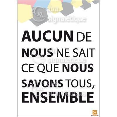 [3644-AI-p-210x300] Affichage Rigide Motivation - Aucun de Nous ne Sait (PVC 1.5 mm)