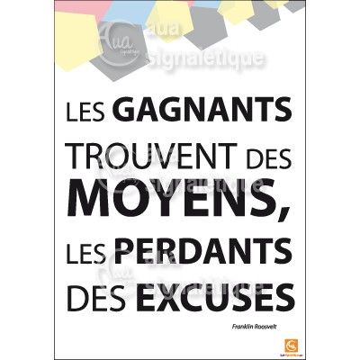 Affichage Rigide Motivation - Les Gagnants Trouvent des Moyens