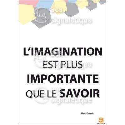 [3648-AI-p-210x300] Affichage Rigide Motivation - L'imagination (PVC 1.5 mm)