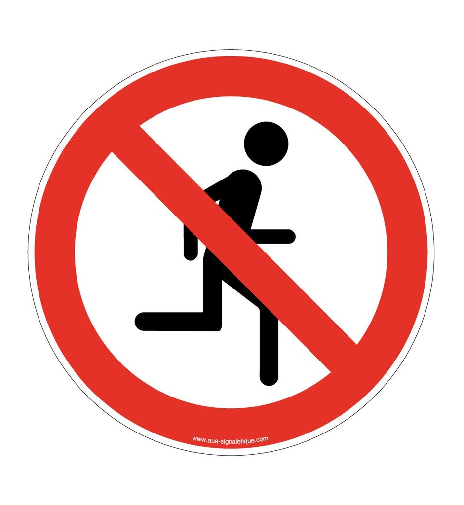 Panneau Interdit De Courir - R