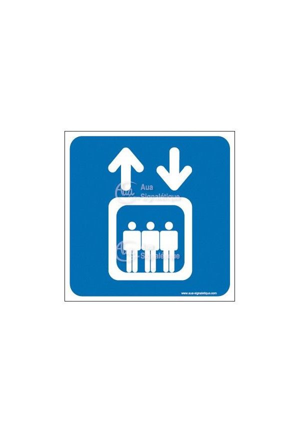 [7120-F-130] Plaque de porte Ascenseur (130 x 130 mm)