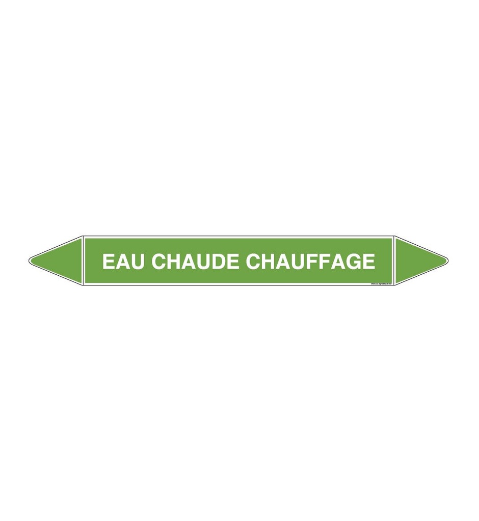 Marqueur tuyauterie EAU CHAUDE CHAUFFAGE
