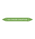 Marqueur tuyauterie EAU CHAUDE CHAUFFAGE