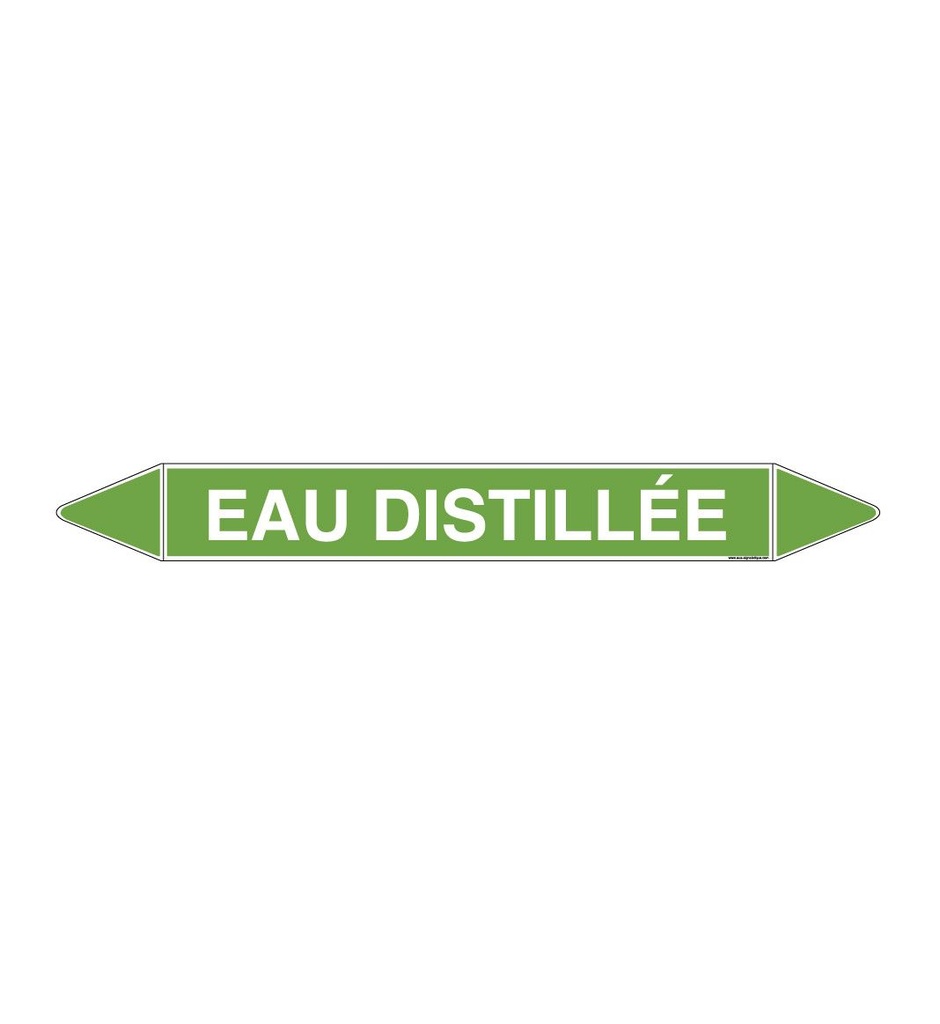 Marqueur tuyauterie EAU DISTILLÉE