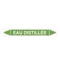 Marqueur tuyauterie EAU DISTILLÉE