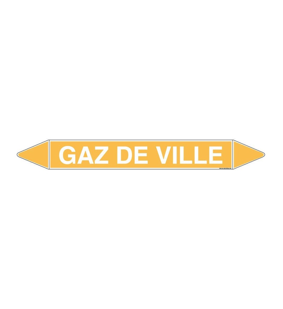 Marqueur tuyauterie GAZ DE VILLE